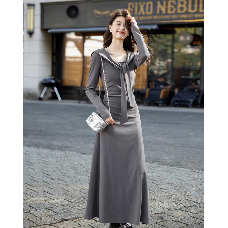 

Mokana Women s Sailor Collar A-Line Midi Dress S