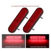 Side Marker Tail Lights Replacement Tail Stop Brake Light 24 LEDs Turn Signal Light Oval Trailer Lights with Reflector