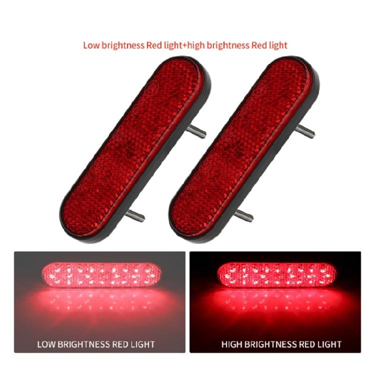 Side Marker Tail Lights Replacement Tail Stop Brake Light 24 LEDs Turn Signal Light Oval Trailer Lights with Reflector