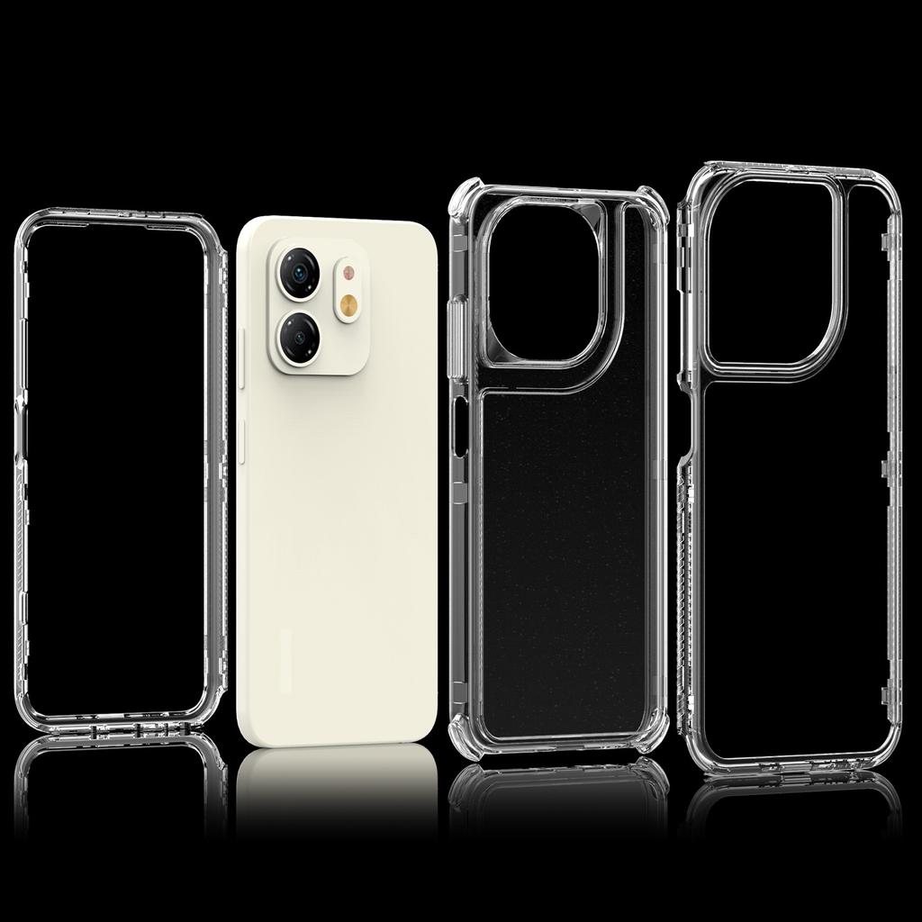 For Infinix Hot 50i 4G Case 3 In 1 Detachable Anti Drop Clear PC+TPU Phone Back Cover