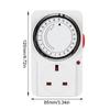 Mechanical Timer Plug Socket for Energy Efficiency, for Small Appliances and Low Power Devices