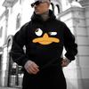 Funy Cartoon Duck Men Hoodies 2025 Streetwear Fashion Hip Hop Hooded Sweatshirt Male Trendy Casual Autumn Winter Style Hoody