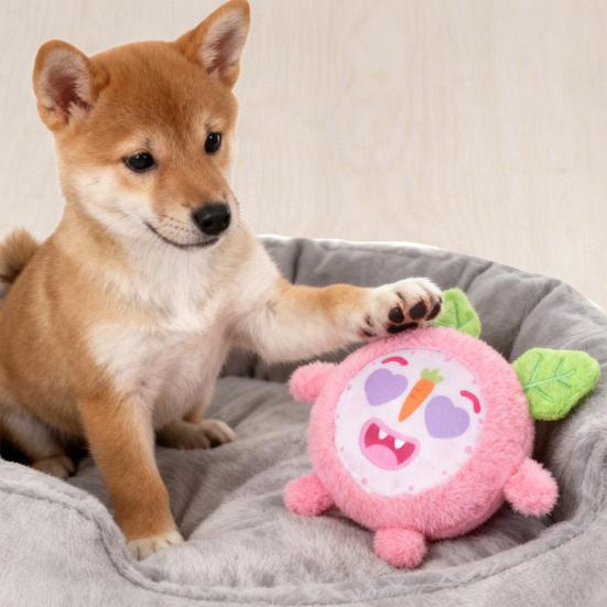 Pet Toy Molar Teeth Guard Soft Tough Chew Toy Cartoon Shape Bite-Resistant Tooth Cleaner Dog Toy with Built-in Sound