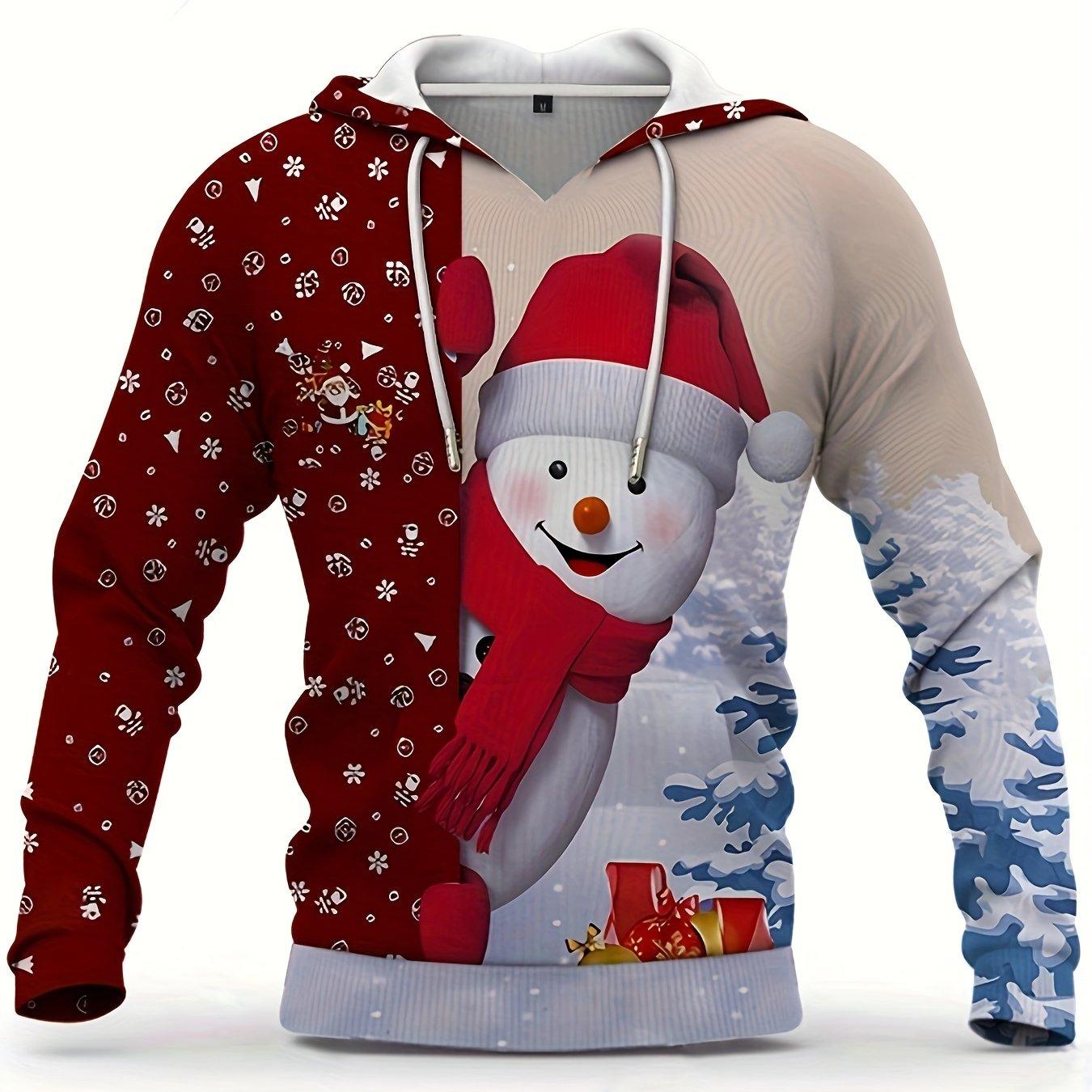 

Толстовка с капюшоном с забавным принтом Санты, крутая толстовка с капюшоном для мужчин, мужская повседневная толстовка с графическим дизайном для уличной моды на зиму и осень 6XL