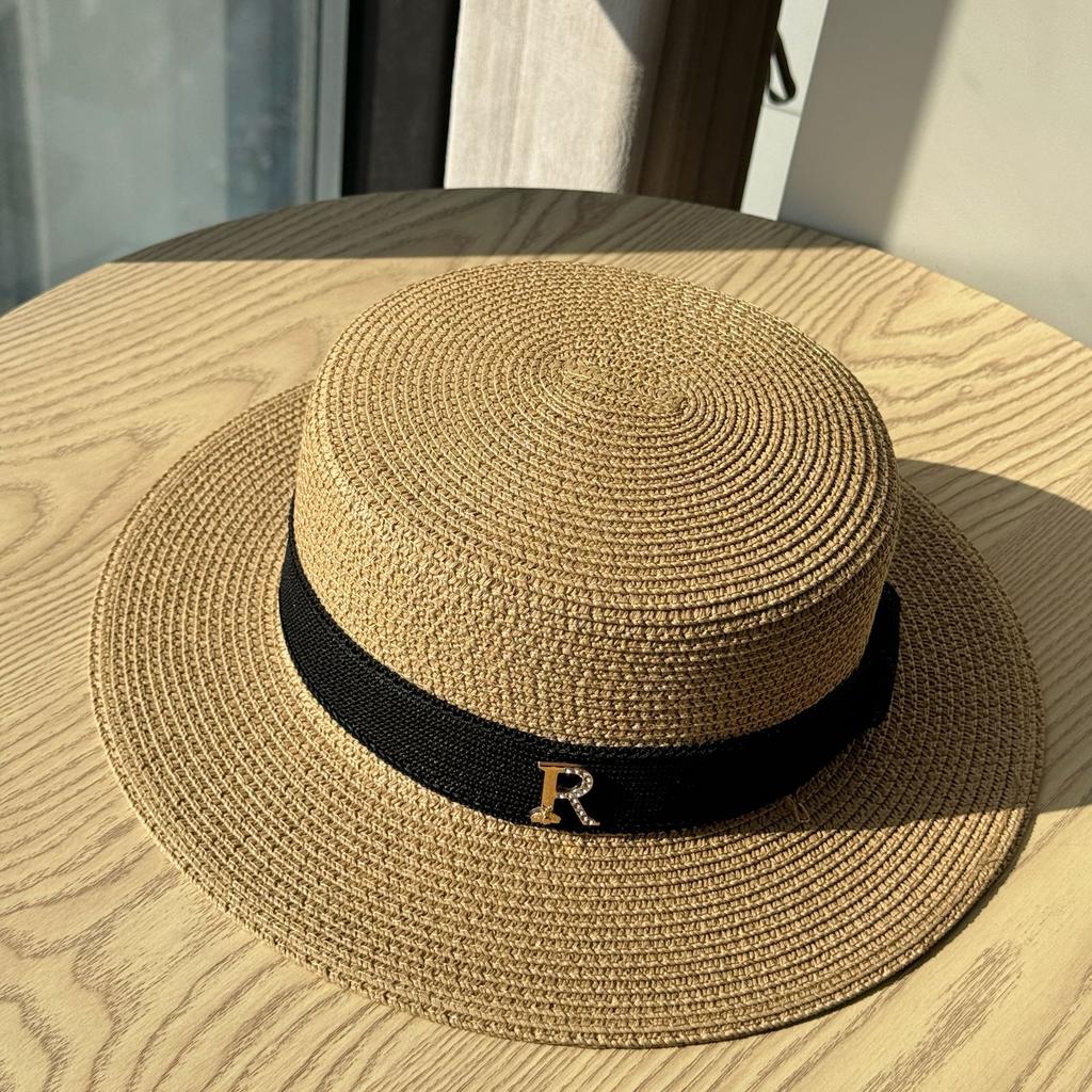 Retro Strohhut Damen Sommerurlaub Strand Sonnenschutz Sonnenhut Retro Zylinder