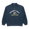 MALBON GOLF Collared Airy T-Shirt Navy (Man)