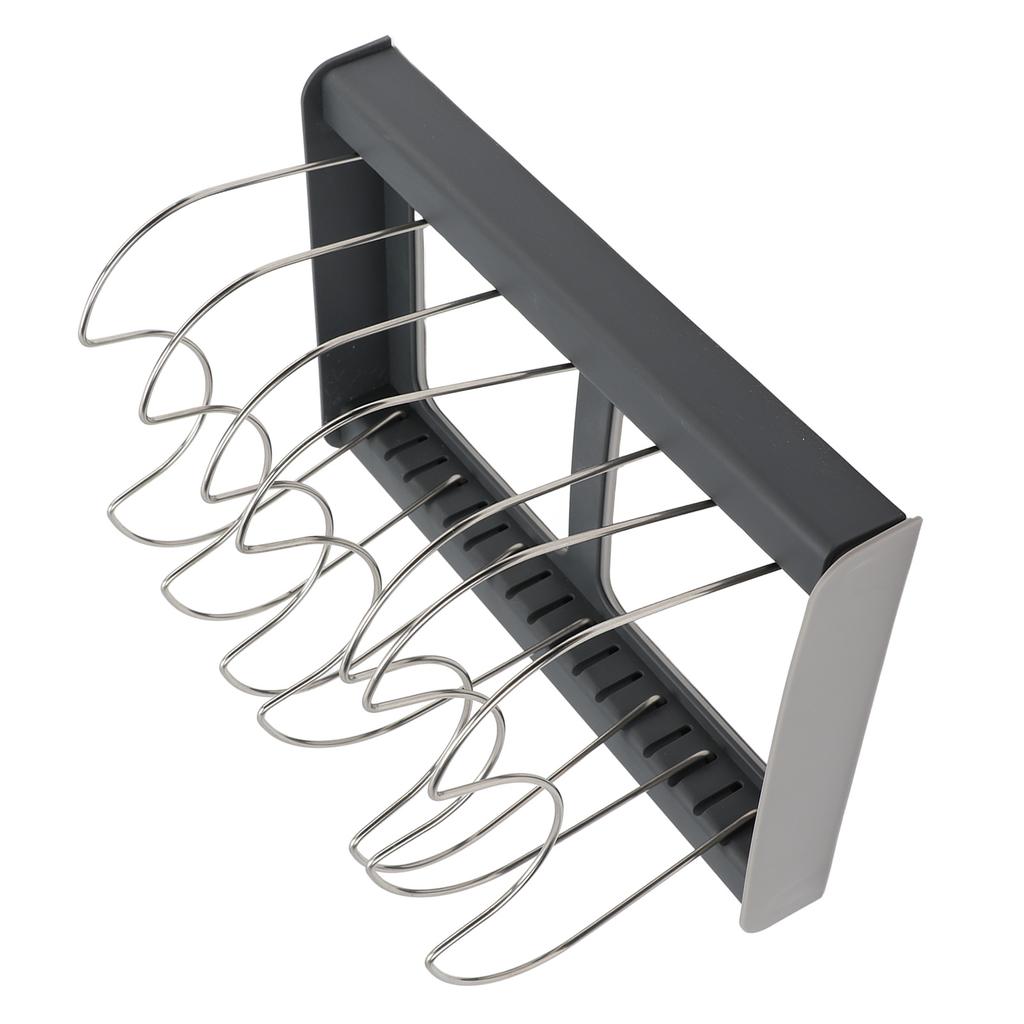 Expandable Pot and Pan Organizers Rack Kitchen Cabinet Pantry Bakeware Holder Shelves Lid with 7