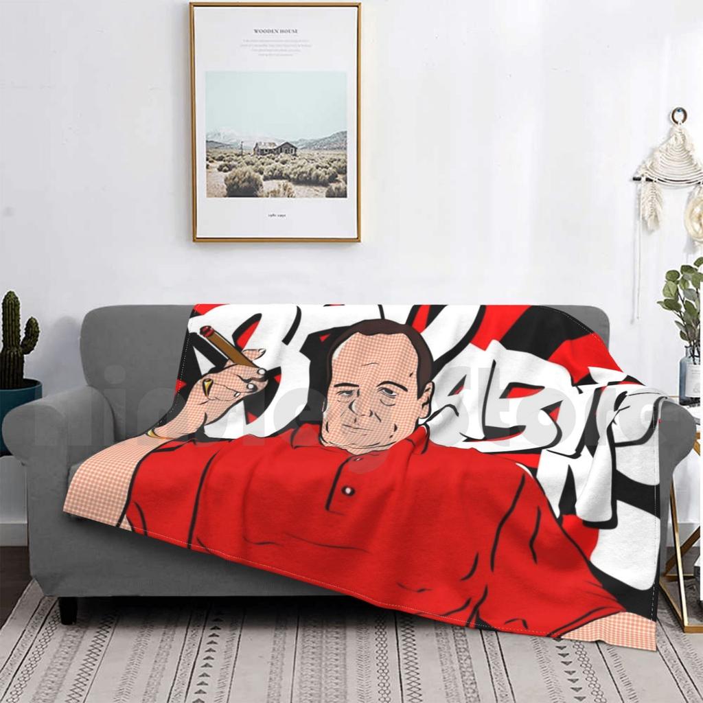 Badabing Blanket For Sofa Bed Travel Pop Popart Badabing Mafia Gangster Soprano