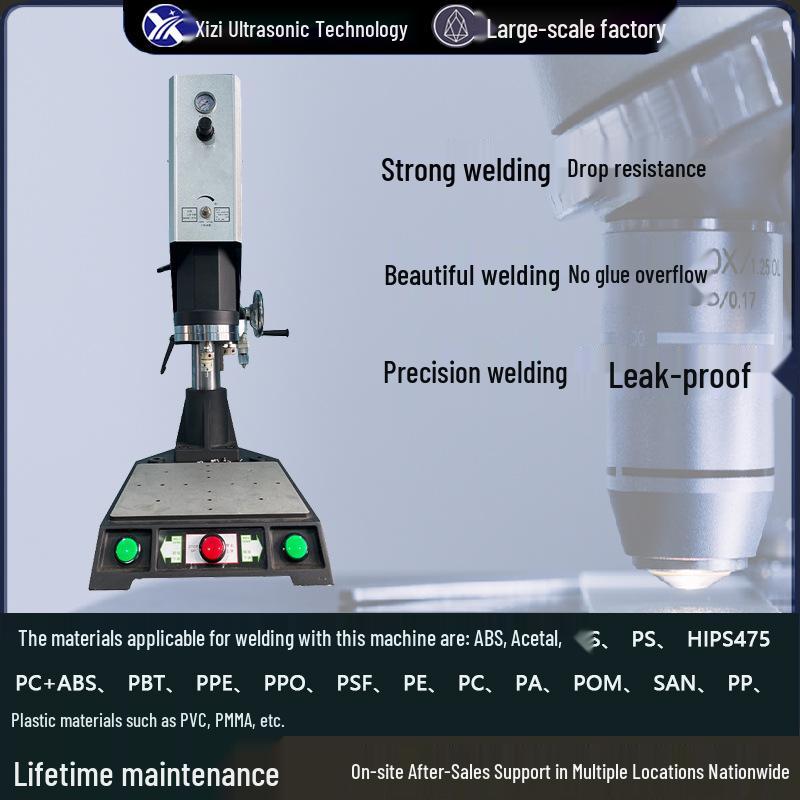 20kHz Ultrasonic Plastic Welder with Automatic Frequency Tracking for Velcro Webbing Heat Sealing