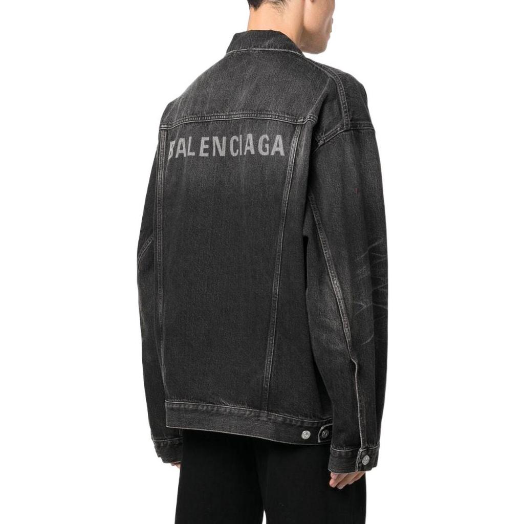 Balenciaga Logo-print Denim Jacket 724647TBP471000