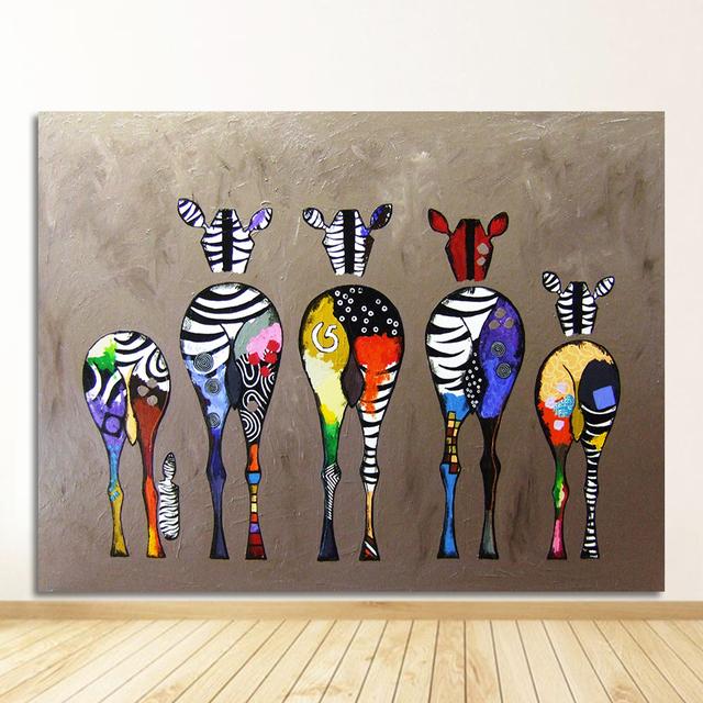 

Художественные картины на стенах, постеры и принты, художественная картина для современного декора гостиной без рамки, абстрактный красочный холст под зебру 21cm×30cm NoFrame