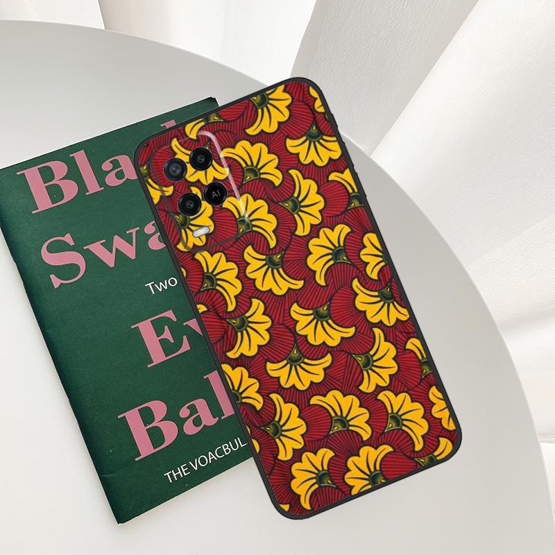 African Prints Fabric Case For Oppo A54 A74 A94 A54S A57S A15 A16 A17 A52 A72 A76 A96 A58 A78 A98 A77 A5 A9 Cover