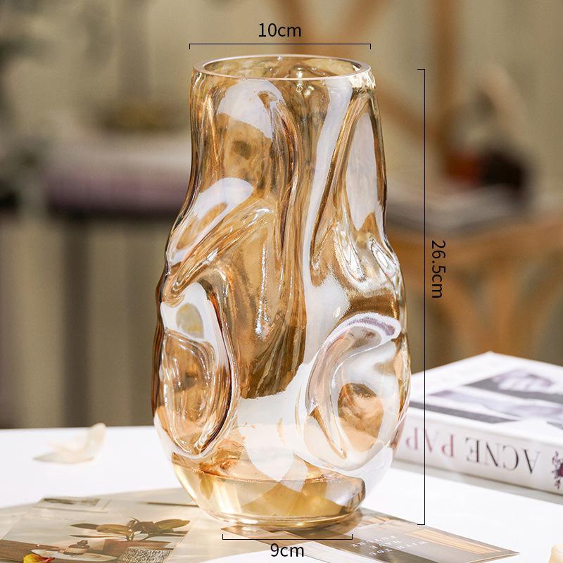 

Elegant Retro Geometric Glass Vase for Home Flower Arrangements