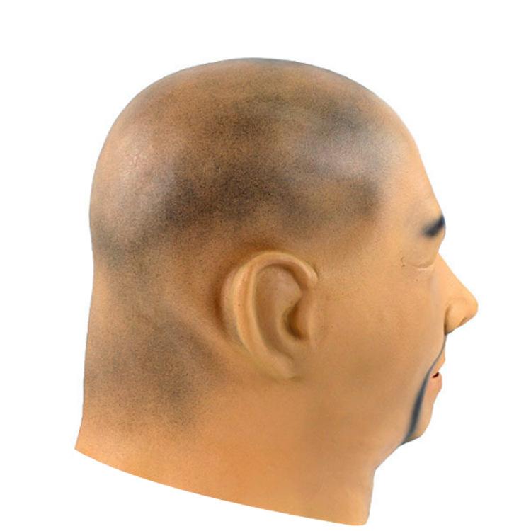 Latex Bald Bad Guy Mask