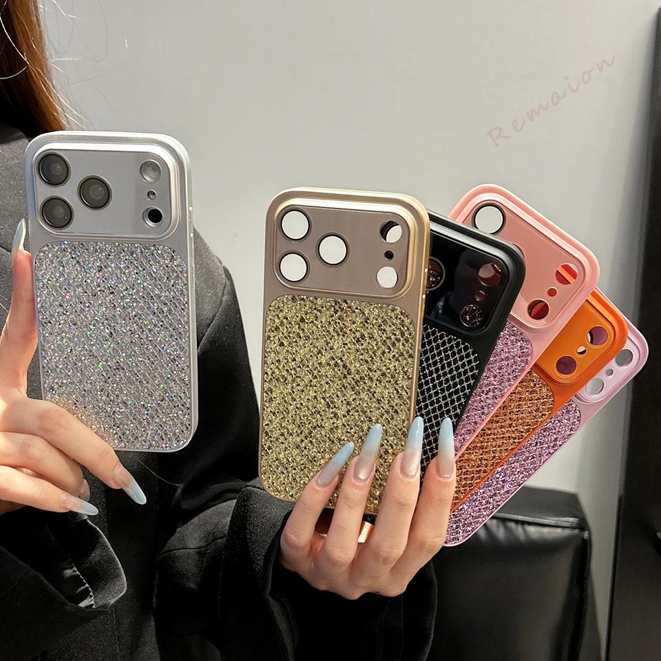 Husă de telefon cu sclipici Pentru Pentru Iphone 1 14 11 12 13 16 17 Pro Max 17Pro Oficial Bling Bling LEN Husa Protectoare Rezistentă la Șocuri