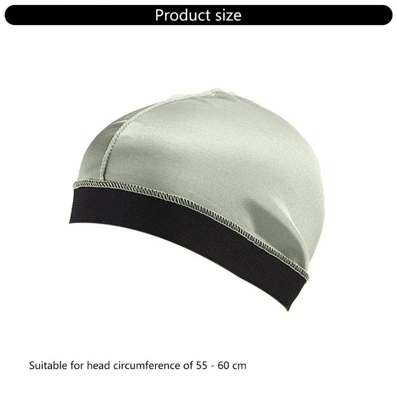 Stretchable Polyester Skull Cap With Decorative Wide Edge For Themed Occasions And Casual Outfits