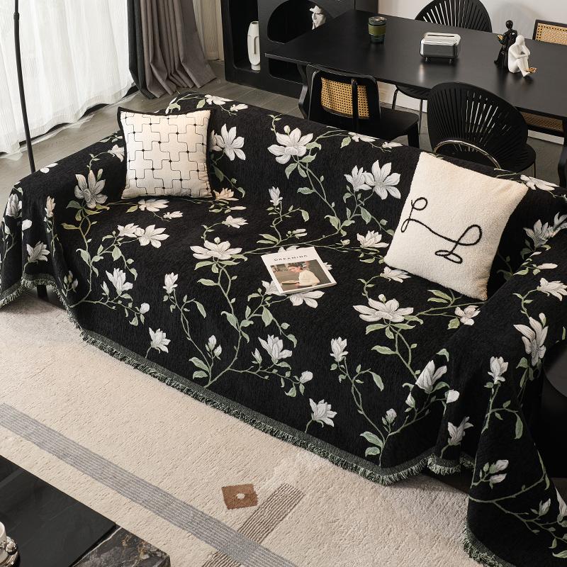 1pc Sofa Cover, Universal Sofa Slipcover For All Seasons, Non-slip Sofa Cover Blanket, Sofa Cushion Protective Cover, Suitable F