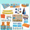 Exquisite Blippi Toy Party Supplies Plates Cups Straw Banner Balloons
