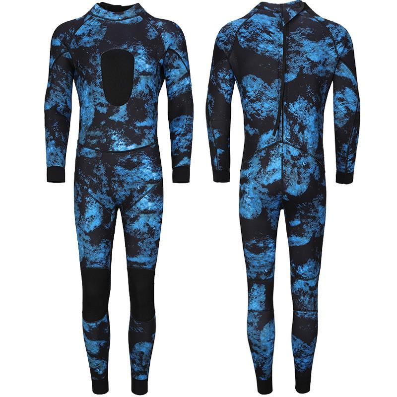 3mm Neoprene Wetsuit Diving Surfing Snorkeling Warmth Full Body Suit Unisex Camo Pattern