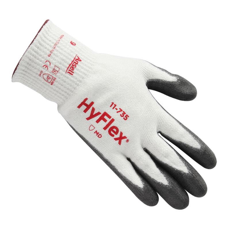 Перчатки Ansell HyFlex 11-735 с полиуретановым покрытием, устойчивые к порезам 9 серый