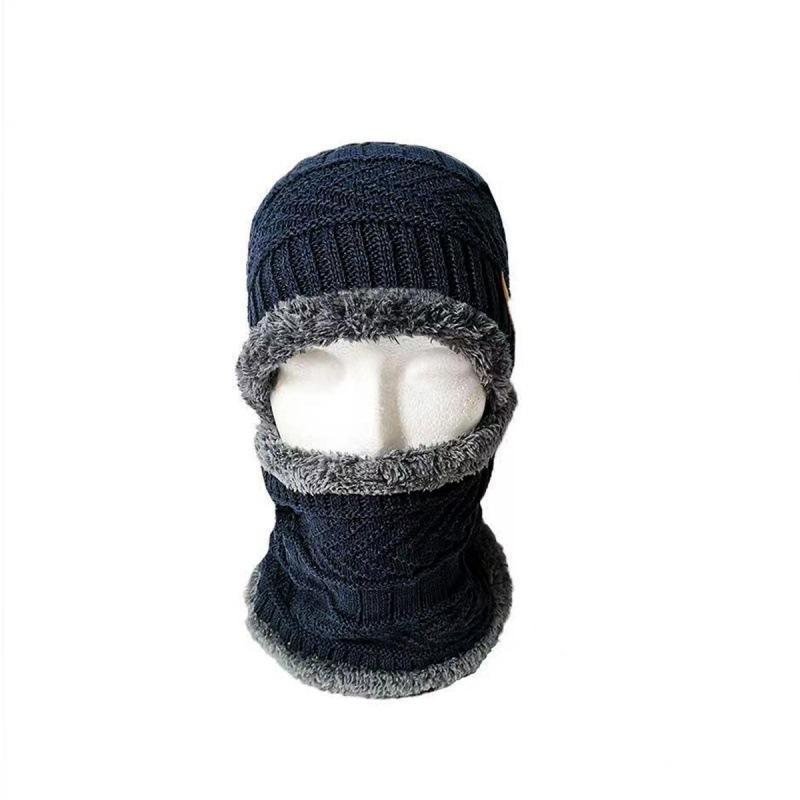 Autumn and Winter Hats and Scarves for Men and Women with The Same Style Two-piece Knitted Warm and Family Style Fashion Hats