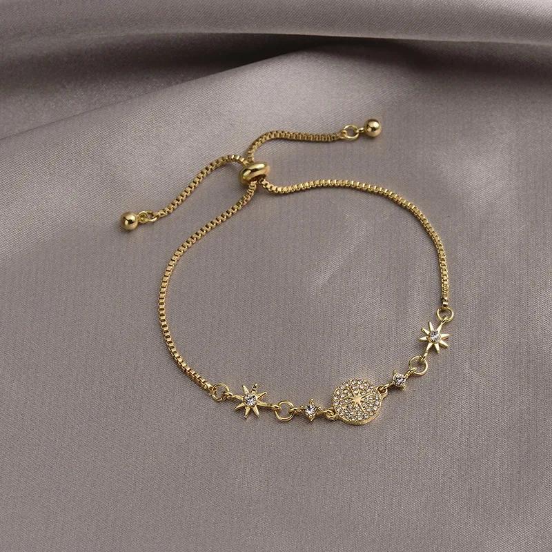 Sparkling Starry Sky Bracelet Women's Fashion Eight-pointed Star Bracelet Personality Little Fragrance Style Quality Hand Jewelr