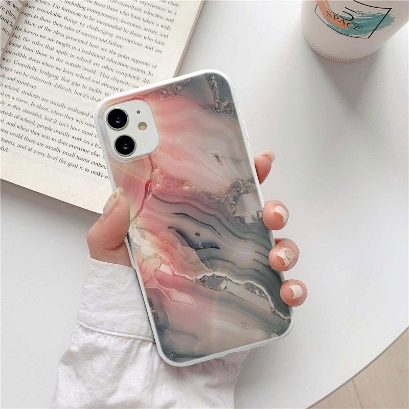 Marble Crack Matte Silicone Phone Cases For iPhone 12 13 Mini 11 Pro Max SE 2020 XS Max XR X 5 5s 6 6S 7 8 Plus Case Soft Cover