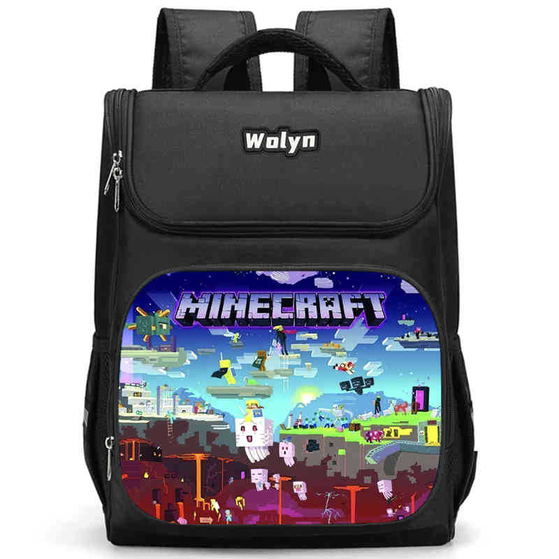 Minecraft Schoolbag Multi-Functional High-Value Spine Protection To Reduce The Burden, A Must-Have Comfortable Backpack For Students