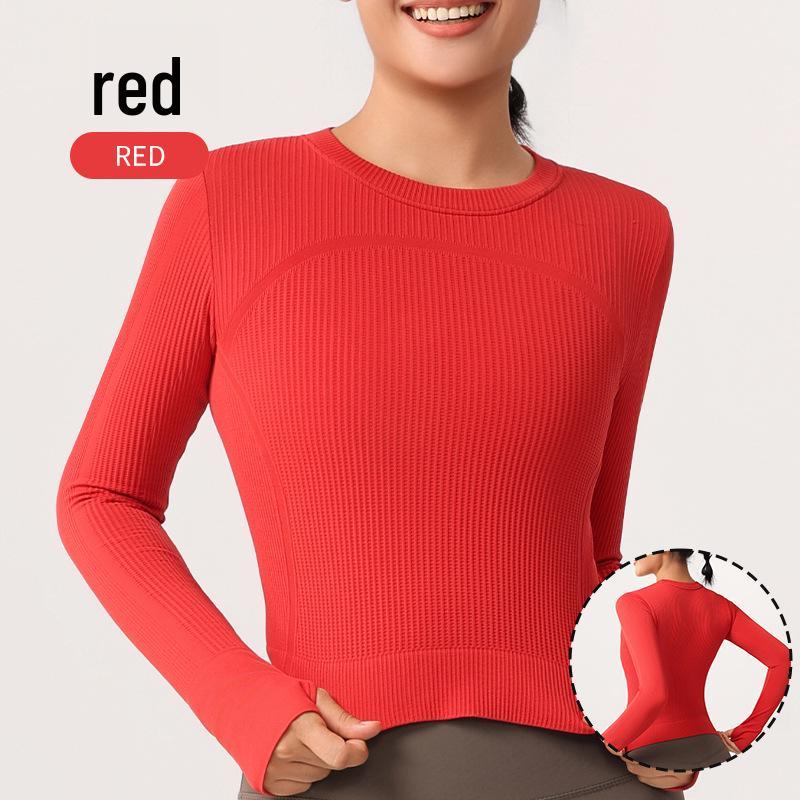 Lulu Women s Long-Sleeved Yoga Top - High Stretch, Breathable, Tight-Fit for Autumn/Winter Large