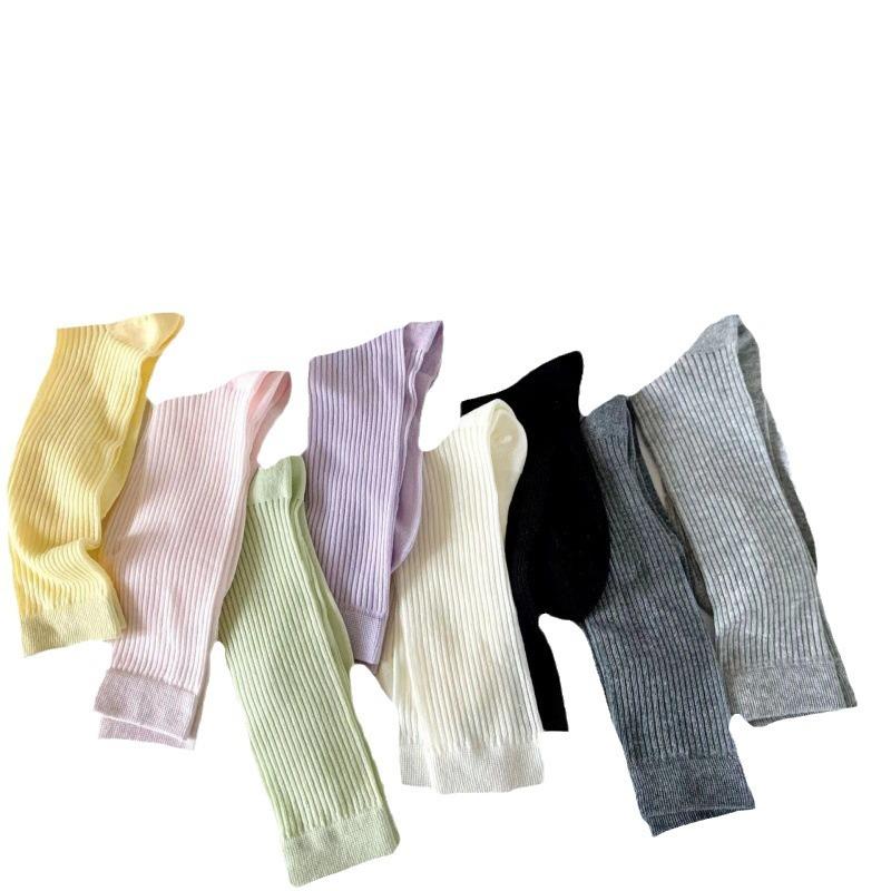 Ultra-Thin And Breathable Mid-Leg Socks Catwalk Solid Color Socks Summer Piles Of Socks Vertical Stockings Are Breathable And Sweat-Absorbing