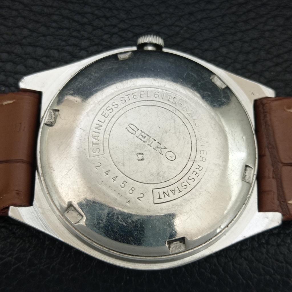 VINTAGE SEIKO 5 AUTOMATIC 6119C JAPAN MENS PEACH COLOR DIAL WATCH a709521-1