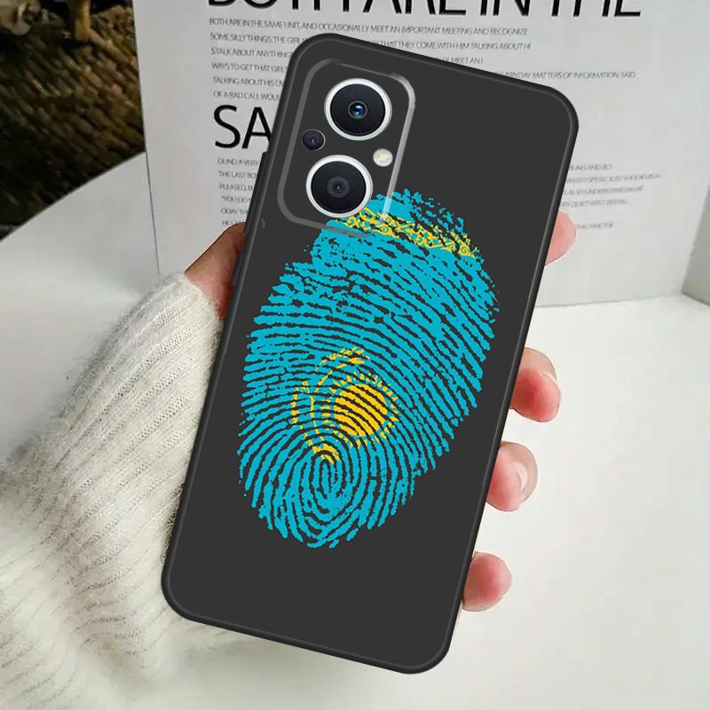 Kazakhstan Flag Phone Case For OPPO Reno 8T 14F 13 F 12 11 10 14 Pro 7 8 Lite OPPO Find X8 X6 X5 X9 Pro Cover