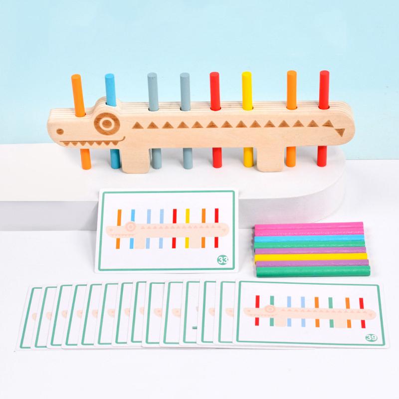 Fischgräten Holz Paarung Kinder Puzzle Farberkennung Frühe Bildung Feinmotorik Trainingsspielzeug Montessori Lehrmittel