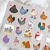 50PCS Cartoon Chicken Animal Personality Creative Sticker Desk Refrigerator Phone Skateboard Waterproof Sticker