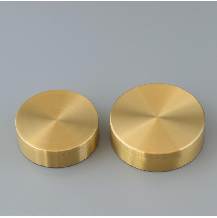 Mosazná čtvercová nádobka na vonný prášek: Mini měděná úložná krabička na kadidelové náčiní a inkoustové kazety