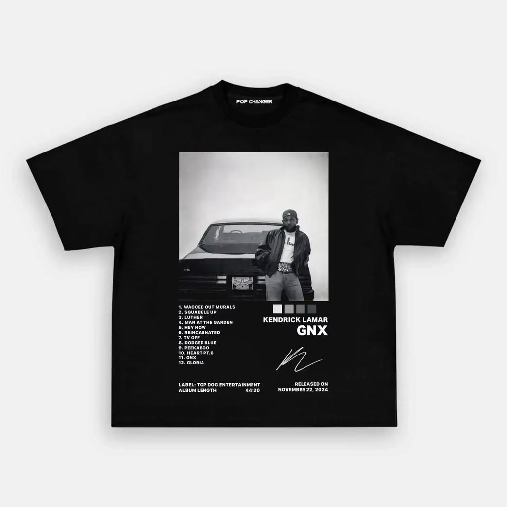 Rapper Kendrick Lamar 100% Baumwolle Unisex Shirt 2026 Sommer GNX Grammy Album Y2k Hip Hop Stil Kurzarm Herren T-Shirt Fan Geschenk