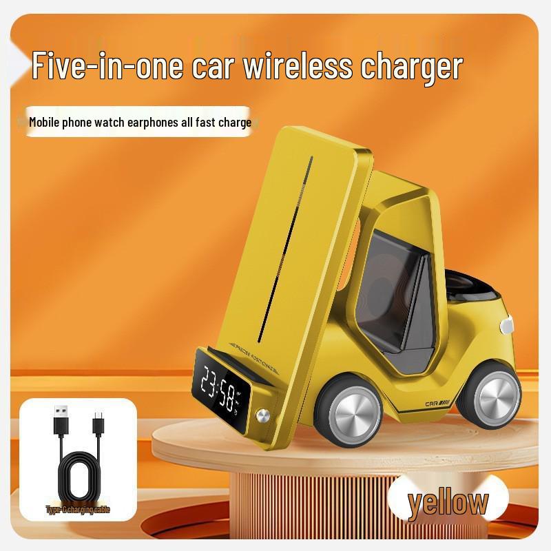 15W Wireless Desktop Charger for Apple & Huawei - Small Forklift Design