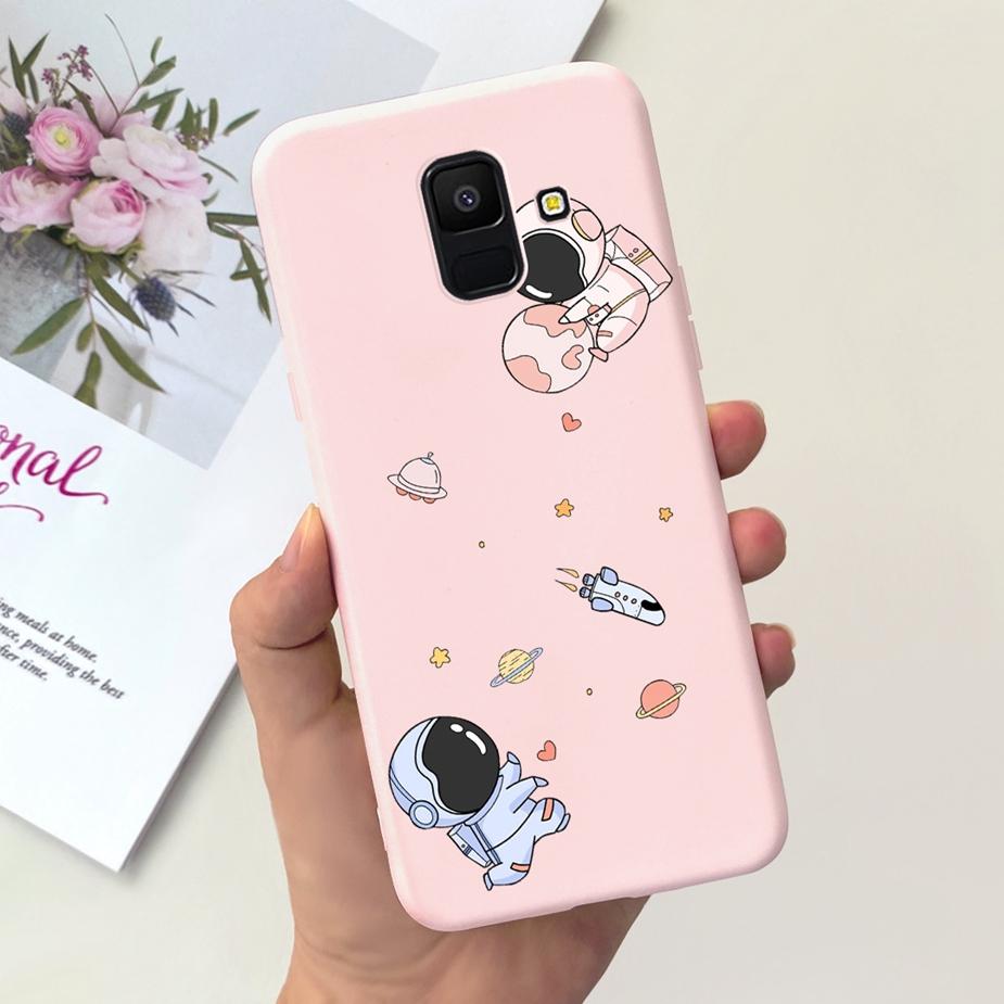 For Samsung Galaxy A6 Plus 2018 Case SM-A605F Cute Dinosaur Cartoon Cover Soft TPU Phone Case For Samsung A6 2018 A600F A6+ Bags