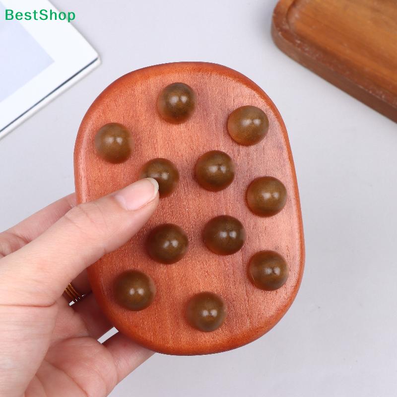 Wooden Massage Tool | Natural Wood Body Massager with Acupressure Nodes for Relaxation