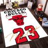 Logo Chicago Bulls z podpisem i numerem 23 Antypoślizgowy dywanik odpowiedni do salonu i sypialni na sofy