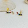 Simple Temperament Versatile Light Luxury Color Zircon Arc Stud Earrings Design Earrings