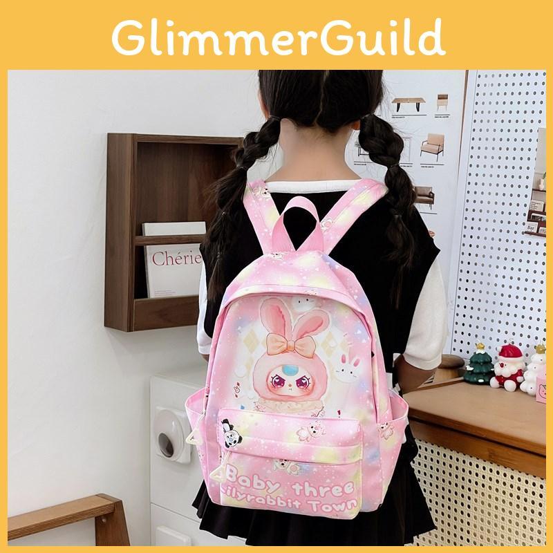 Plush Cute Cartoon Rabbit Letter Printed Children Backpack For School Use