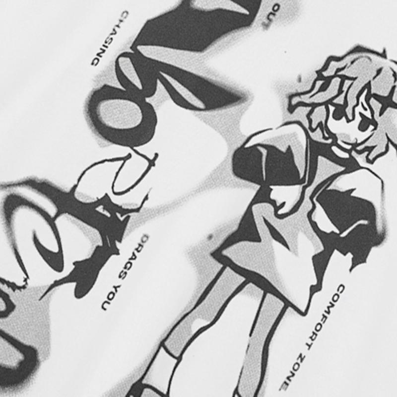 Streetwear Anime Grafisk T-shirt Bomull Unisex Toppar T-shirts Sommar Kortärmad T-shirt
