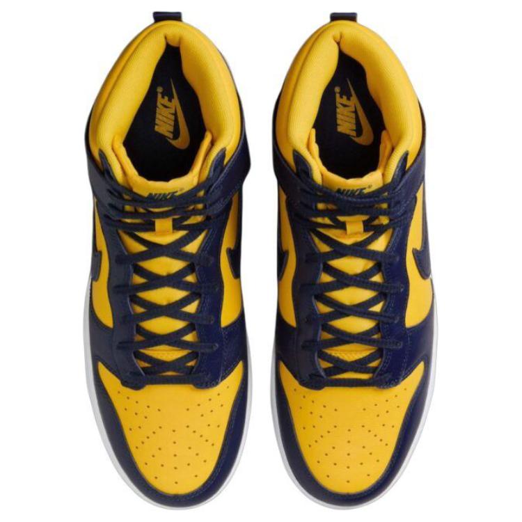 Nike Dunk High Michigan 2025 Unisex Sneakers Blue Varsity-Maize Midnight-Navy HF3143-700