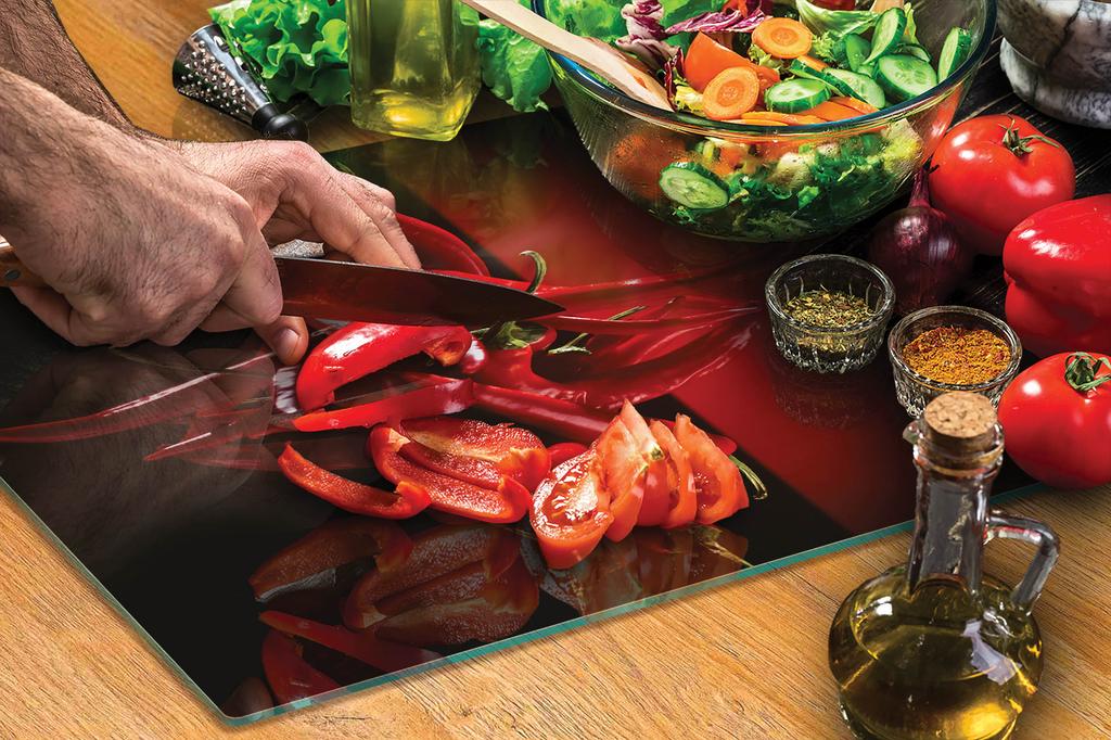 SZKLANA DESKA DO KROJENIA 40x30 CHILLI