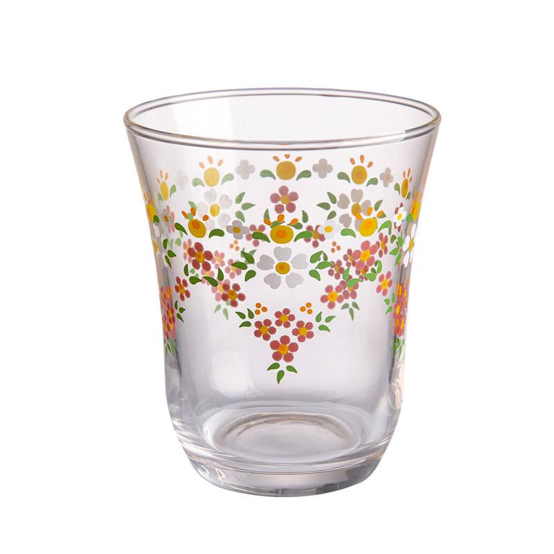OLOEY Floral Glass Cup with Lanyard