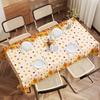 Thanksgiving Tablecloth Plastic Disposable - Fall Rectangular Paper Tables Cloth Cover for Rectangle Oblong Long Table Pumpkin Maple Leaf Decor