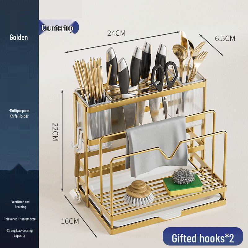 Wall-Mounted Kitchen Knife & Utensil Holder: Multifunctional Stainless Steel Rack for Pot Lids, Chopsticks, and Cutting Boards.