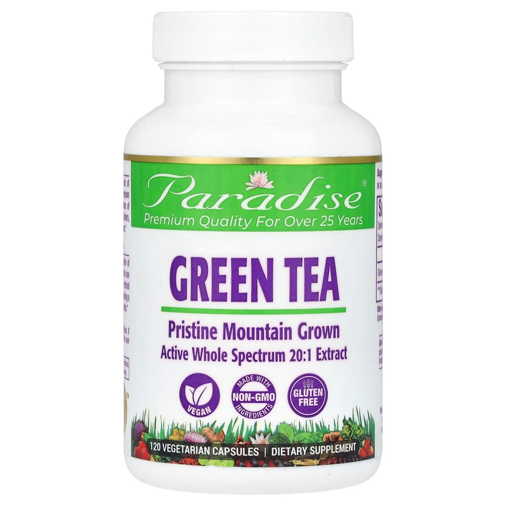 

Paradise Herbs Green Tea Veggie Capsules 120 Counts 120 pcs - 1 ea