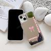 Ins Wind Love Bow Black Cat Suitable for Iphone17 Mirror Mobile Phone Case Apple 16pro Makeup Mirror